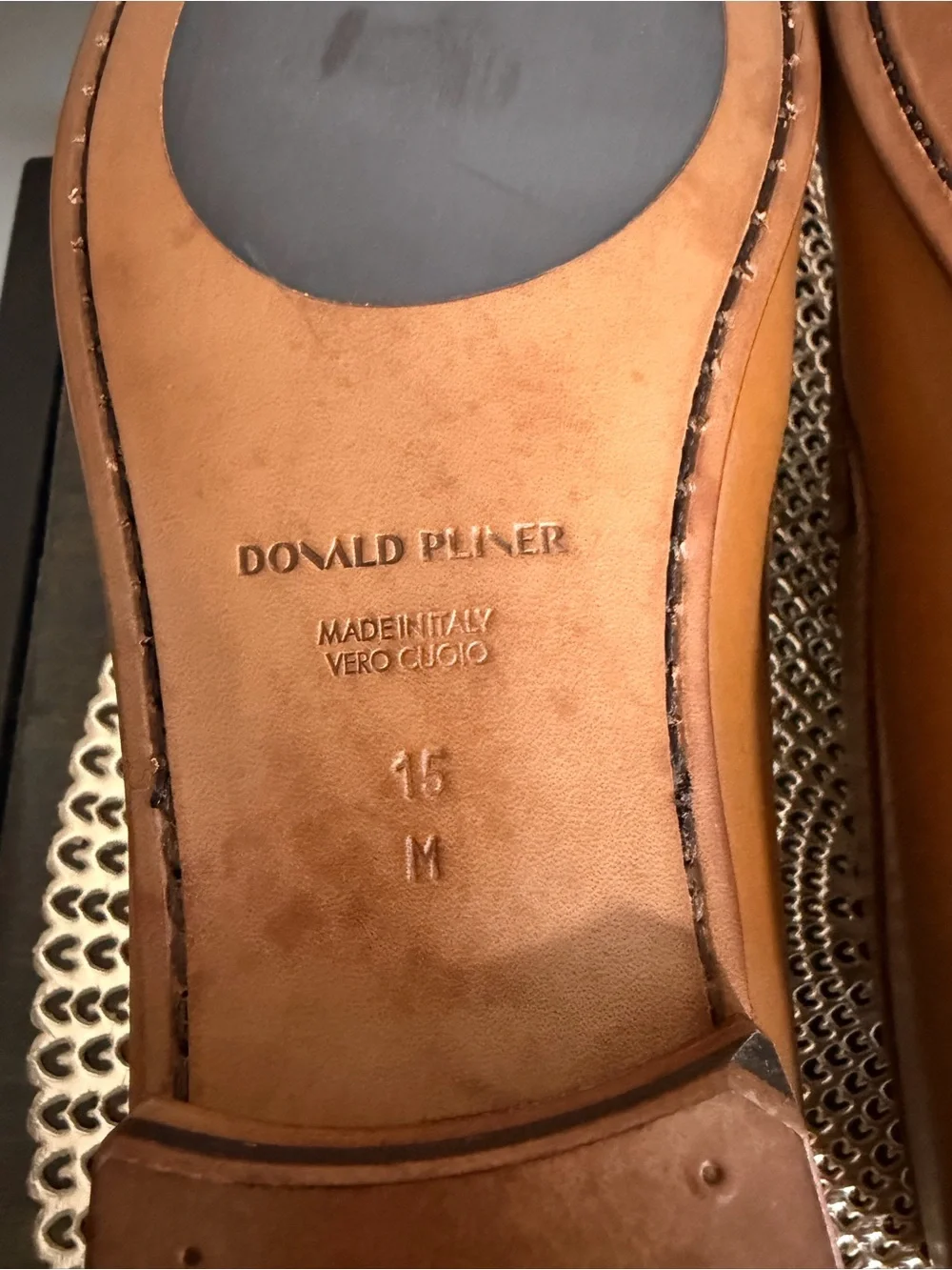 Donald Pliner Men's Tan Leather DACIO Loafer Size 15